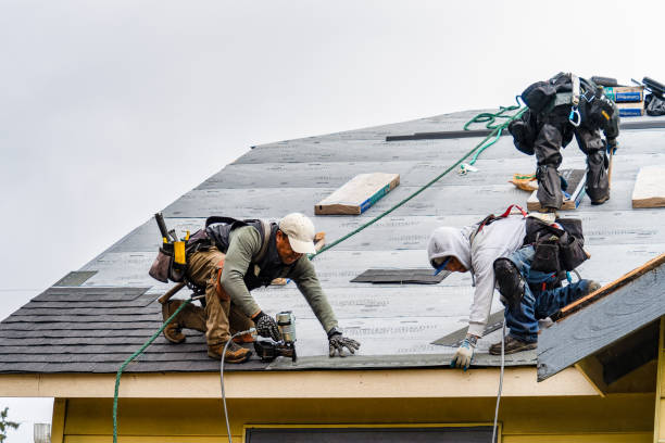 Professional Roofing technician working in Steep Falls, ME